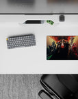 Overlord anime mouse pad 14x10 inches featuring a powerful trio with crimson core, ebony and scarlet armor.