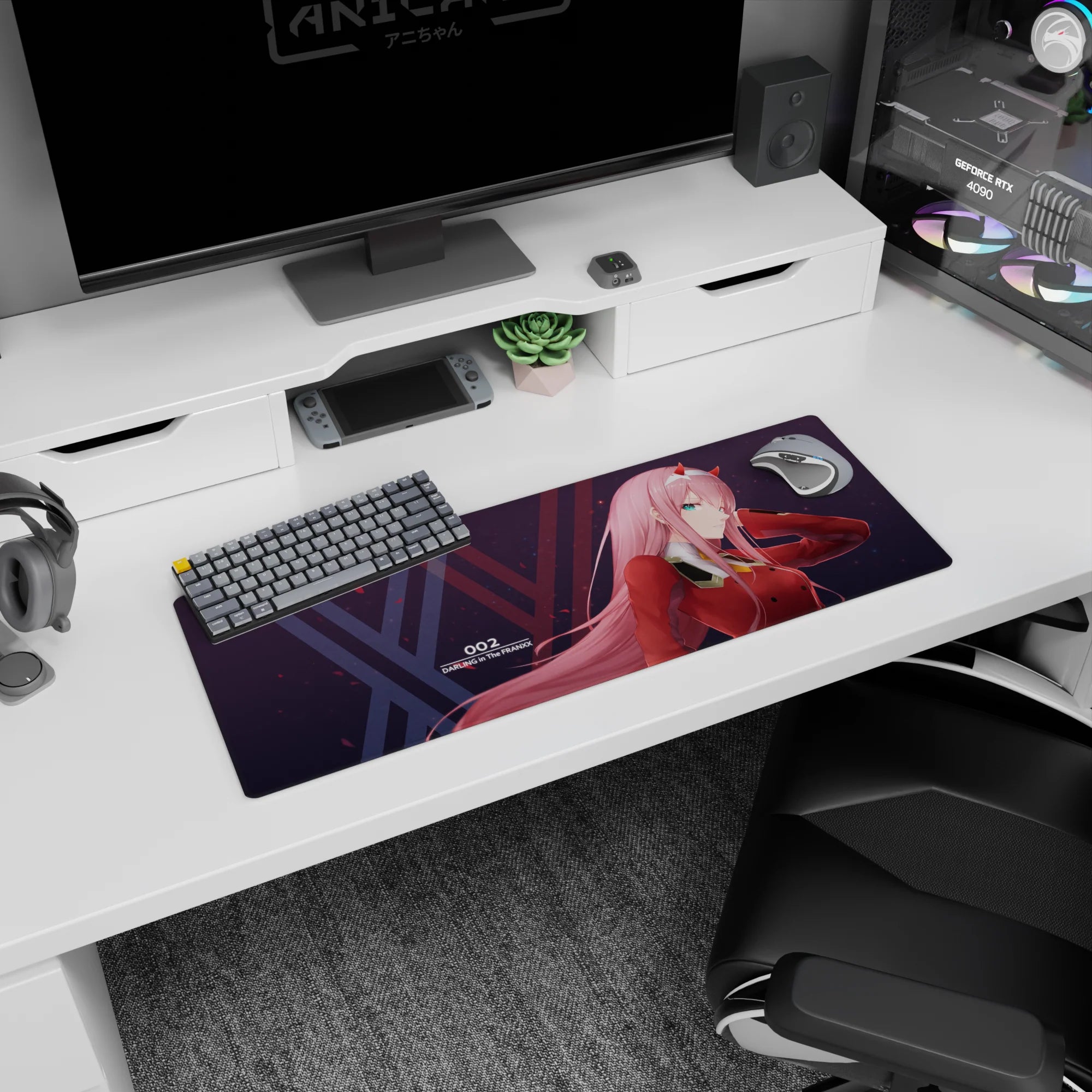 Darling In The Franxx - Anime Mouse Pad and Desk Pad - Crimson Authority - AniChan