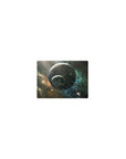 Space nebula and cratered planets classic mouse pad, 14x10 inches.