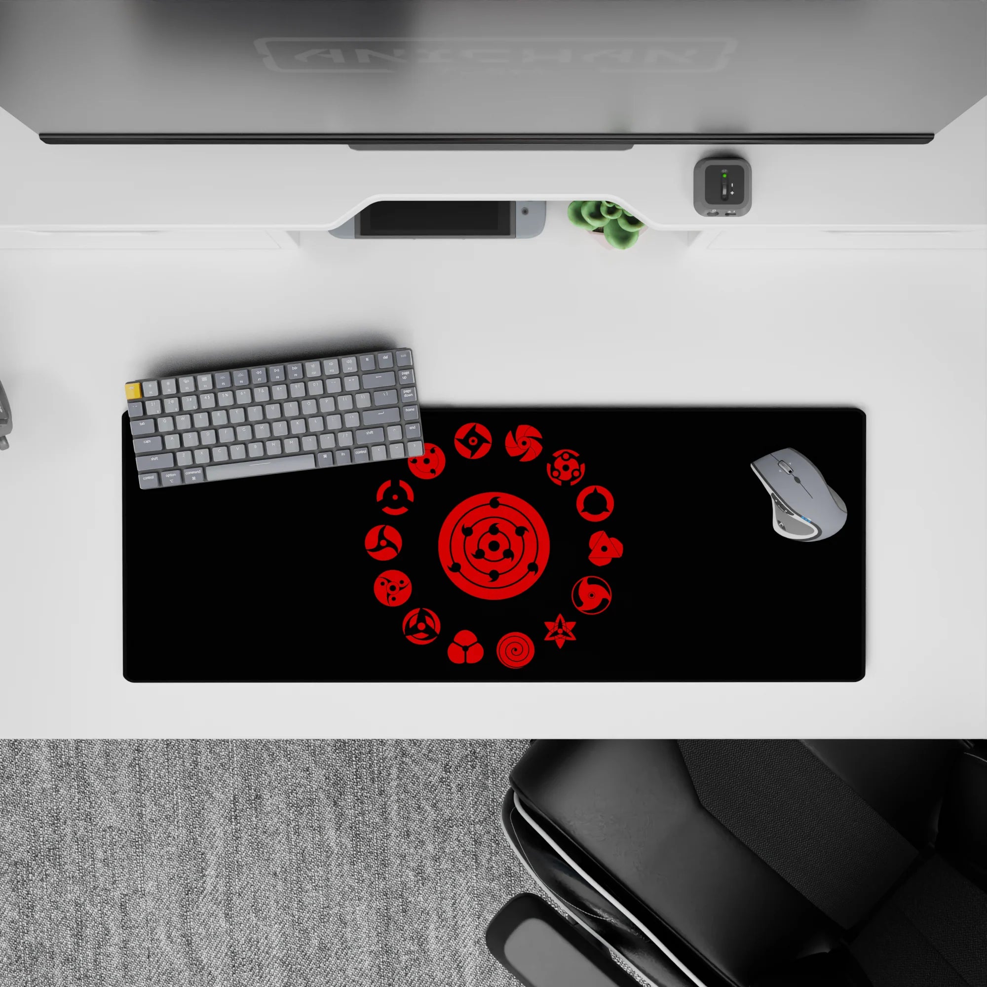 Akatsuki Deskmat | Mousepad | Deskpad - Eternal Sharingan Circle - AniChan