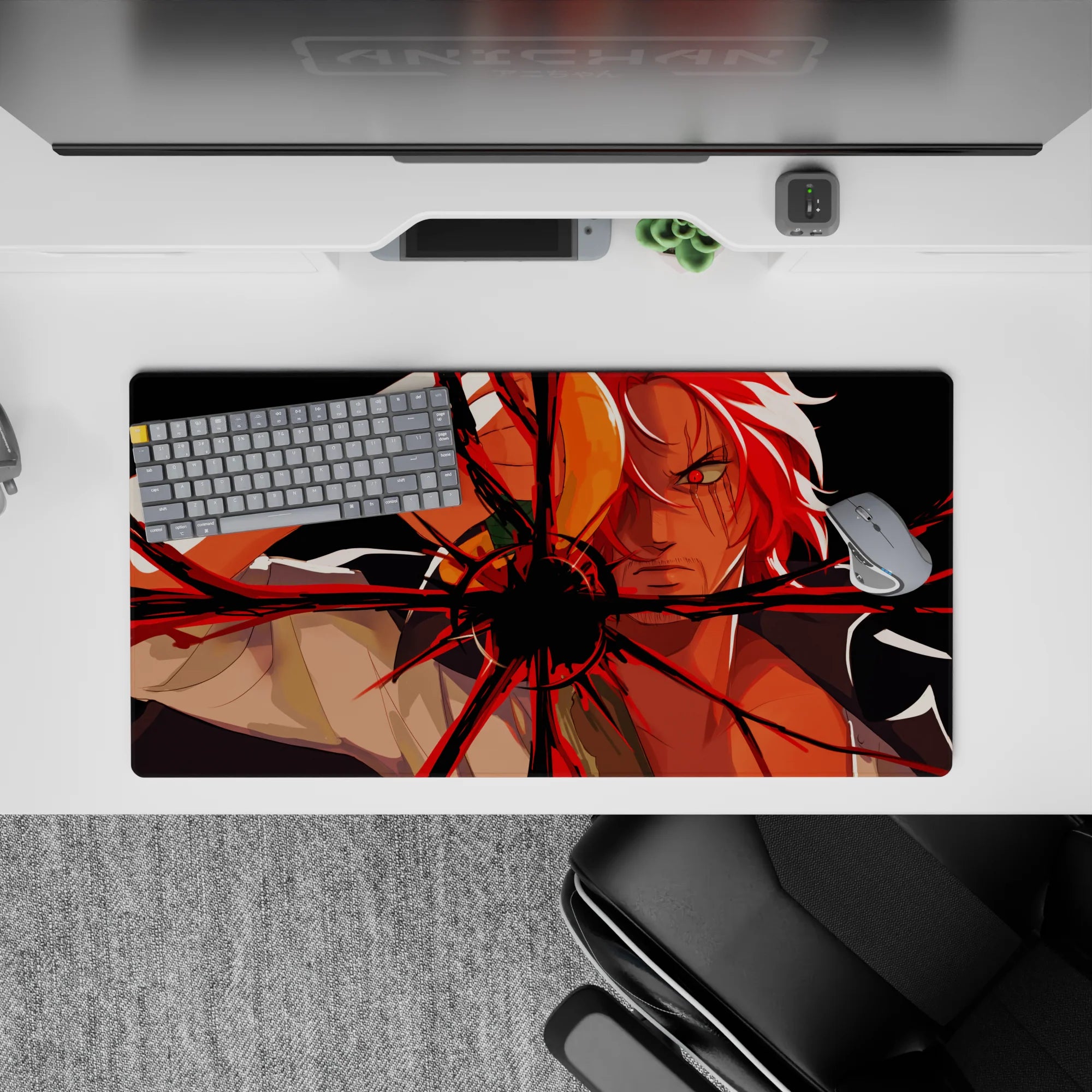 One Piece Deskmat | Mousepad | Deskpad - Red-Haired Fury - AniChan