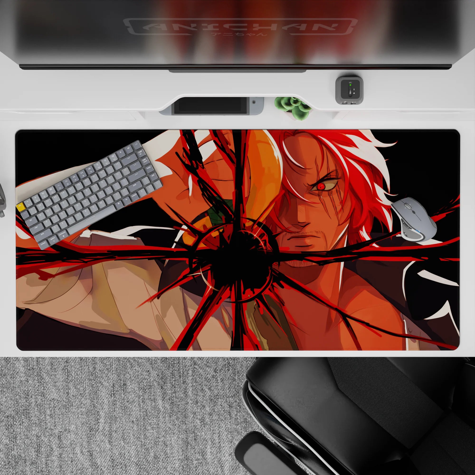 One Piece Deskmat | Mousepad | Deskpad - Red-Haired Fury - AniChan