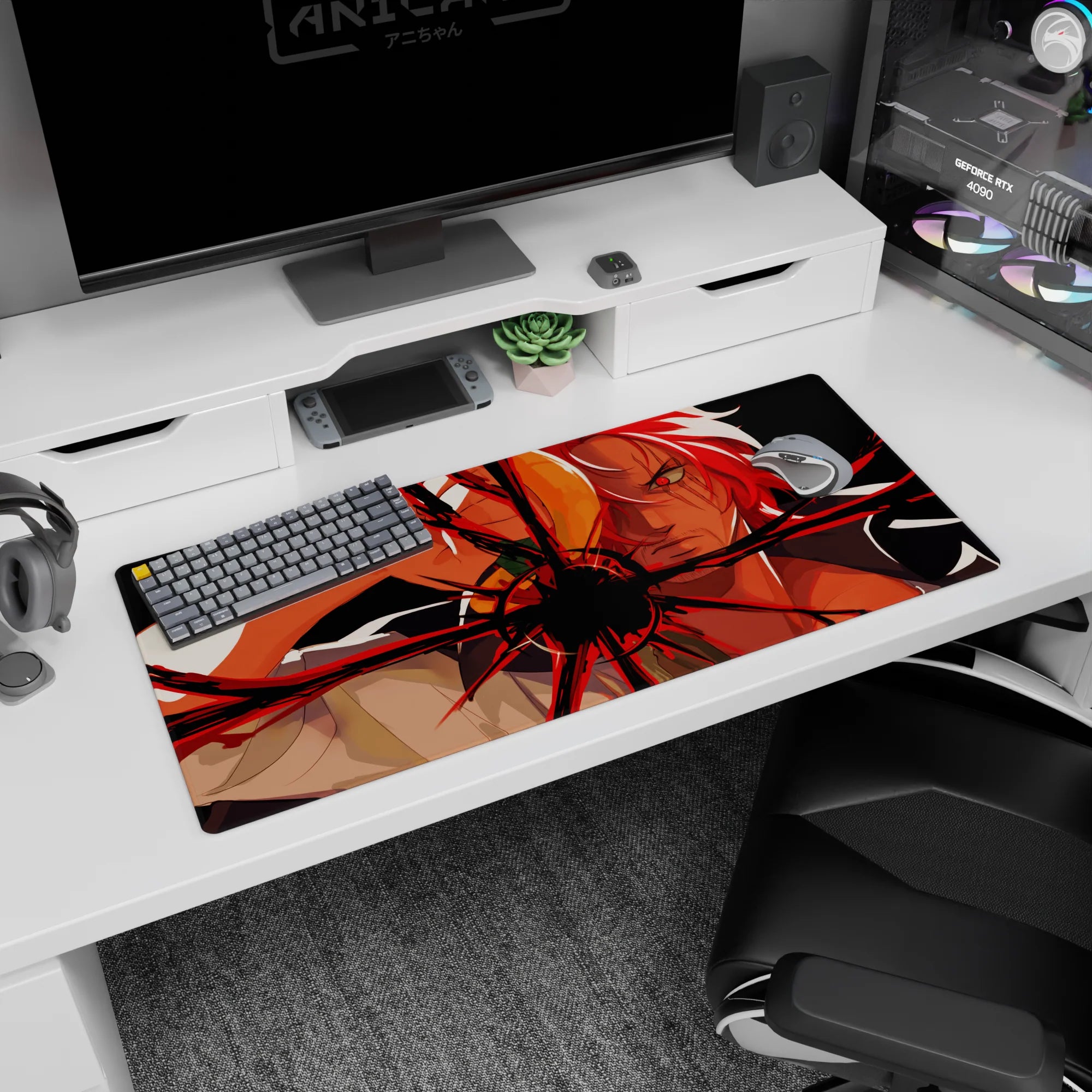 One Piece Deskmat | Mousepad | Deskpad - Red-Haired Fury - AniChan