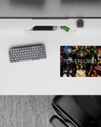 Anime mouse pad featuring Overlord characters Ainz Ooal Gown, Albedo, Demiurge, Shalltear, in 14x10 inches size.