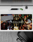 Overlord anime mouse pad 32x16 inches featuring Ainz Ooal Gown, Albedo, Demiurge, and Guardians in vibrant colors.