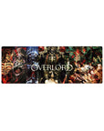 Anime mouse pad 32x12 inches featuring Ainz Ooal Gown, Albedo, Demiurge, and Shalltear from Overlord in vivid colors.