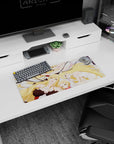 28x12 inches Seven Deadly Sins mouse pad featuring Elizabeth Liones and Elaine in teasing poses.