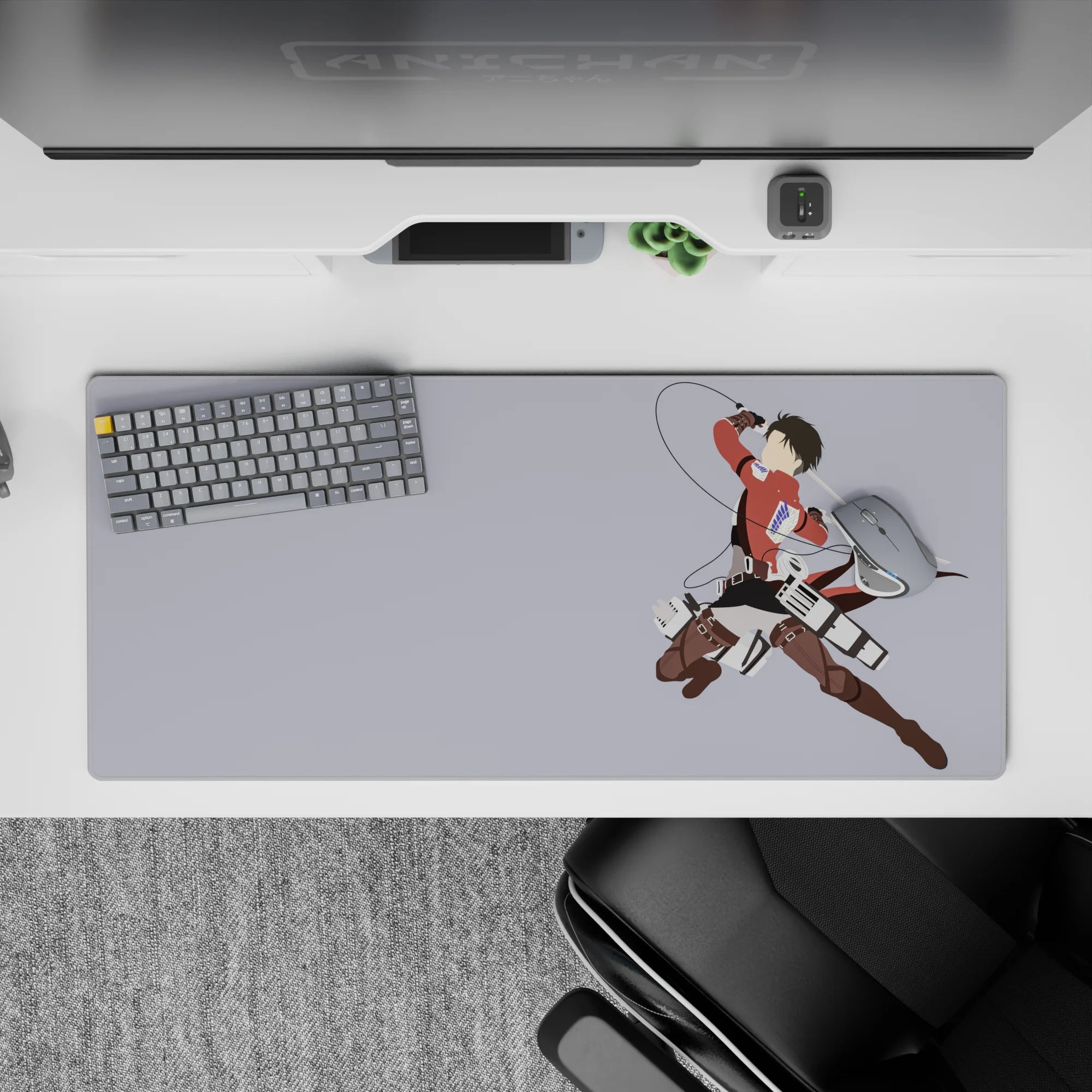 Attack on Titan - Anime Mouse Pad and Desk Pad - Levi's Aerial Strike - AniChan