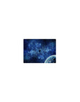 Space nebula swirl classic mouse pad 14x10 inches with distant planet in a deep-space scene.