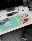 40x20 inches anime desk pad featuring Mobile Suit Gundam RX-78-2 standing tall like it owns your desk.