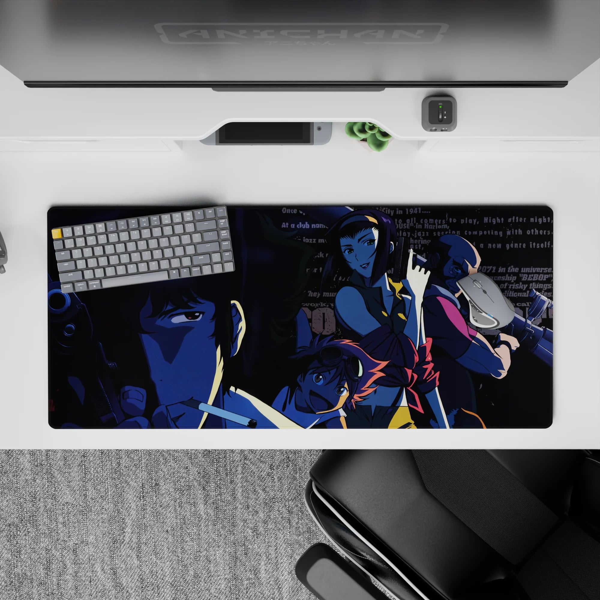 Cowboy Bepop - Anime Mouse Pad and Desk Pad - Noir Groove - AniChan