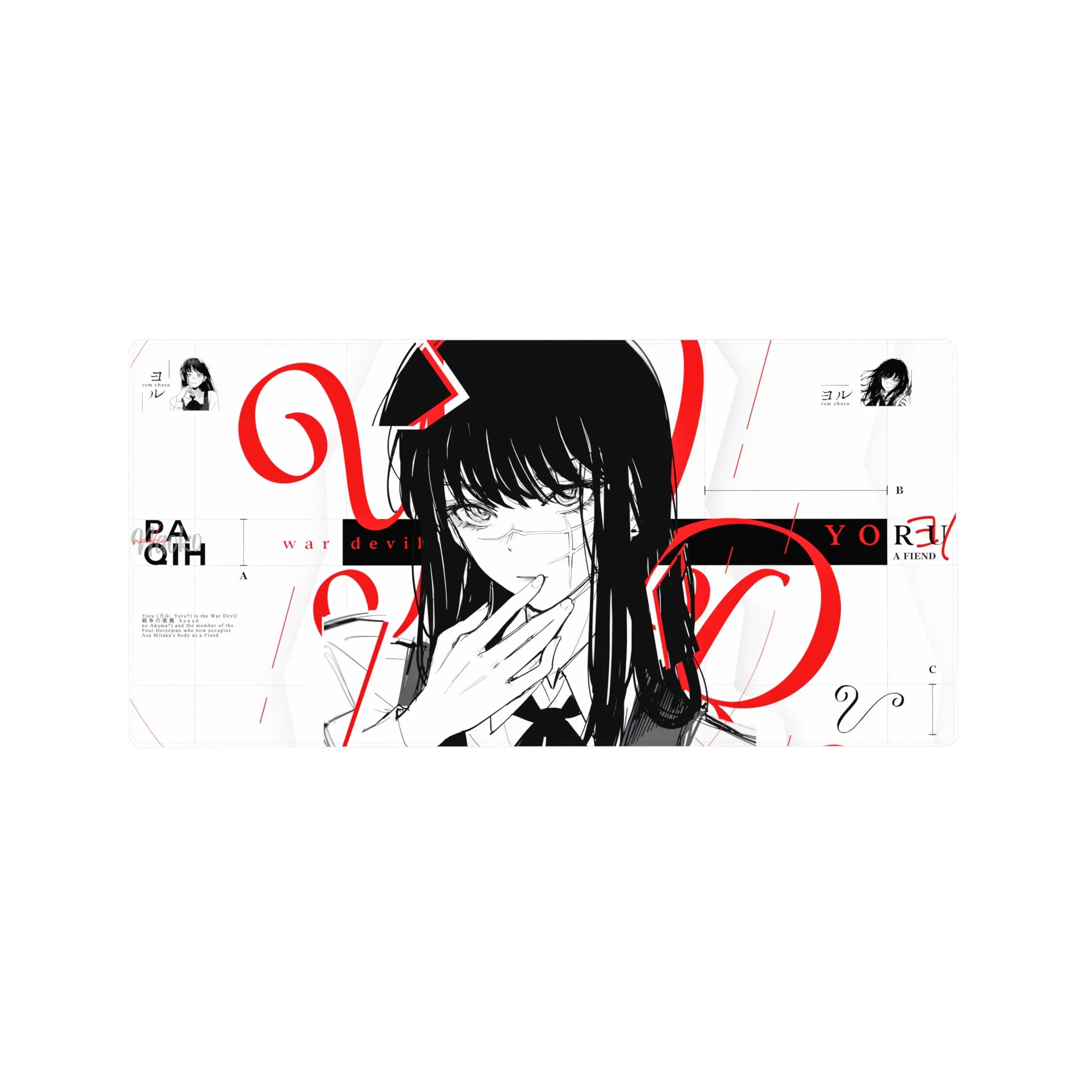 Chainsaw Man - Anime Mouse Pad and Desk Pad - War Devil’s Gaze - AniChan