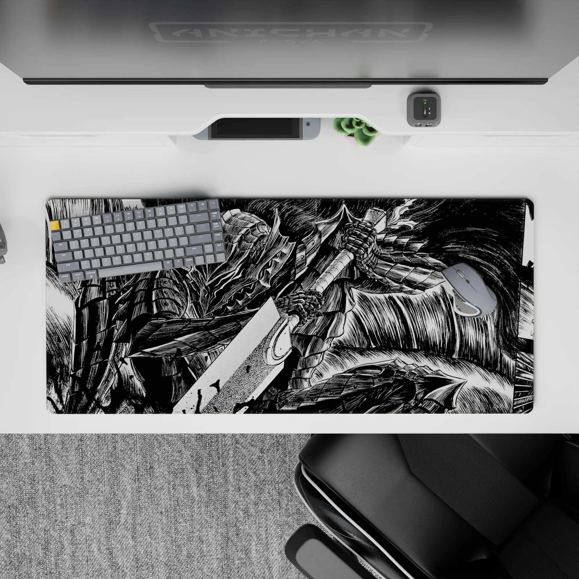 Berserk - Anime Mouse Pad and Desk Pad - Bloodstained Wrath - AniChan