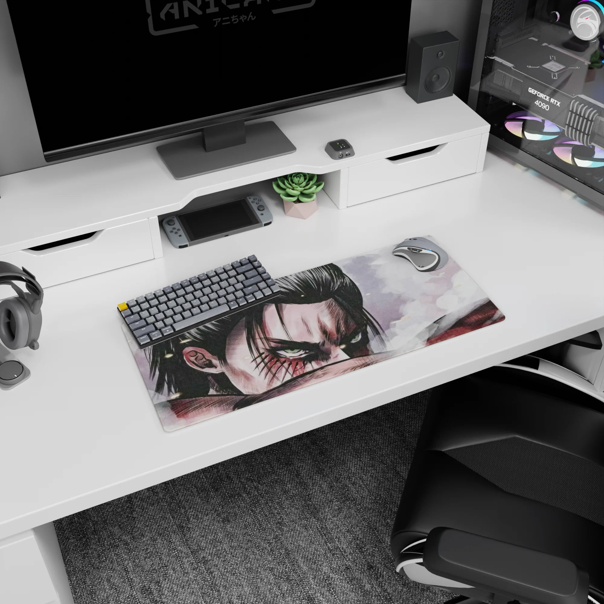 Attack on Titan - Anime Mouse Pad and Desk Pad - Eren’s Wrath - AniChan