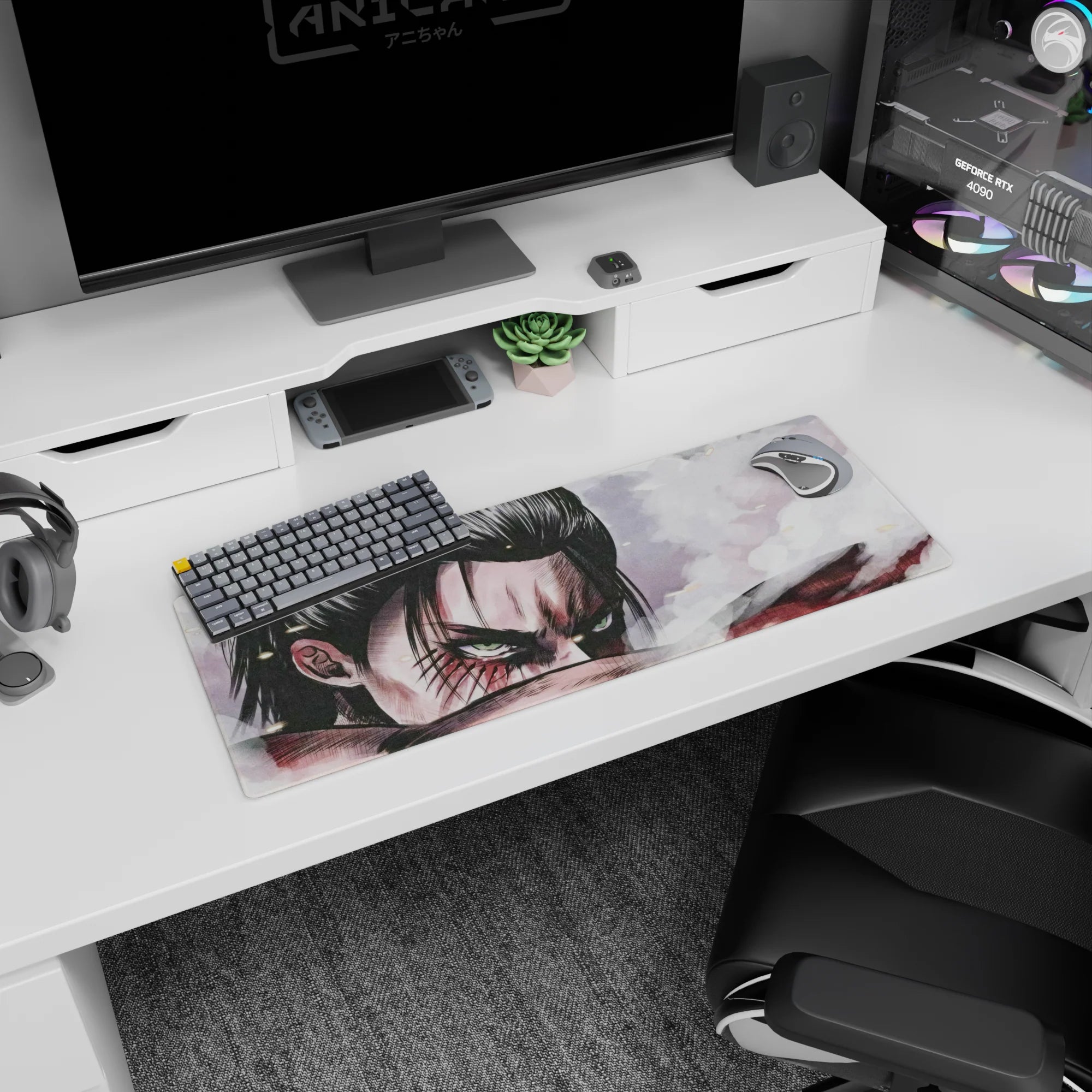 Attack on Titan - Anime Mouse Pad and Desk Pad - Eren’s Wrath - AniChan