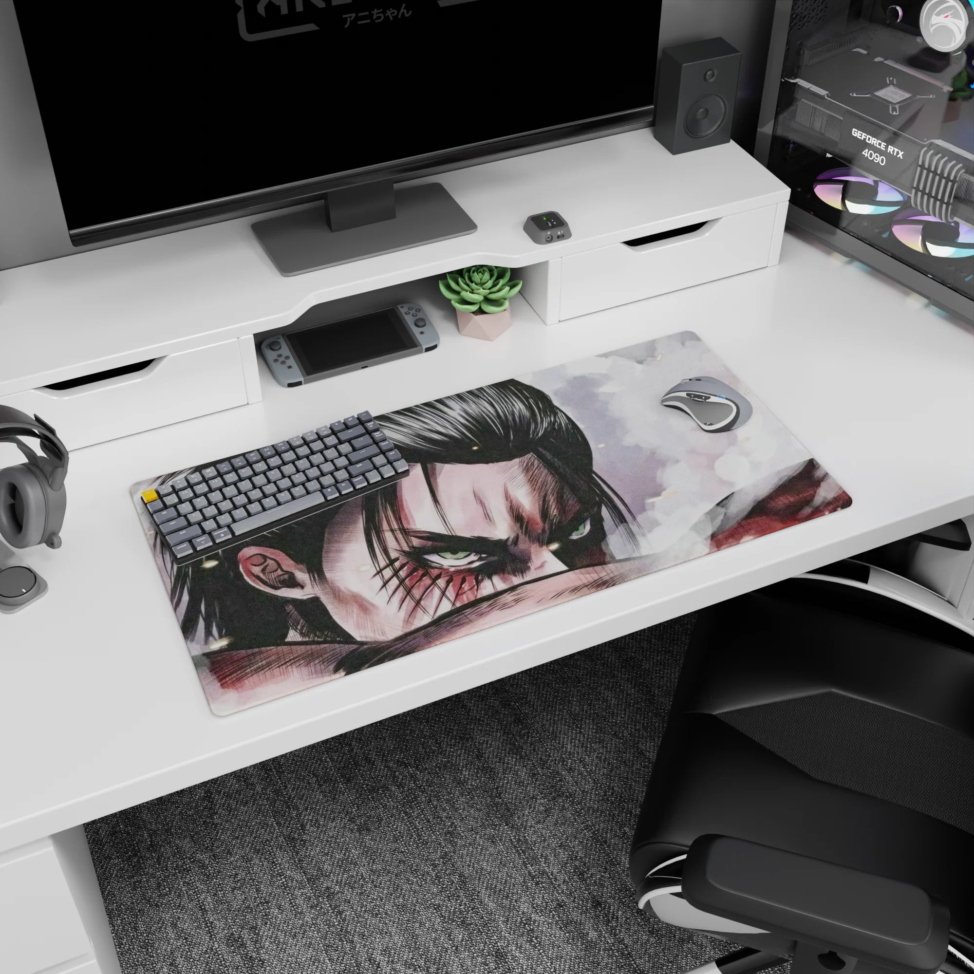 Attack on Titan - Anime Mouse Pad and Desk Pad - Eren’s Wrath - AniChan