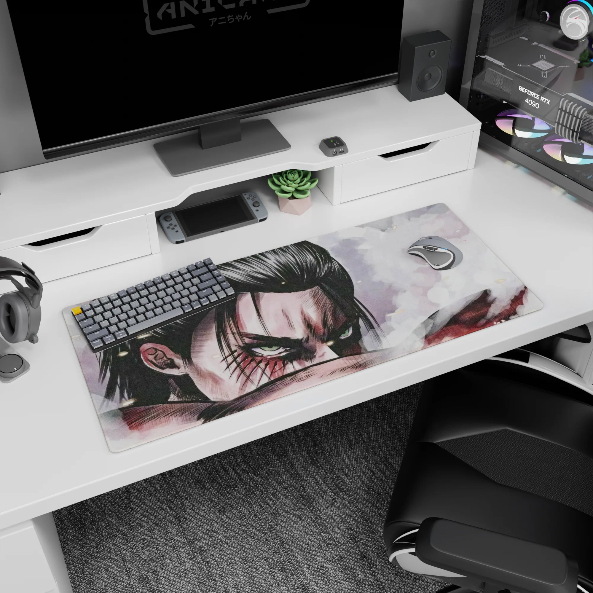 Attack on Titan - Anime Mouse Pad and Desk Pad - Eren’s Wrath - AniChan