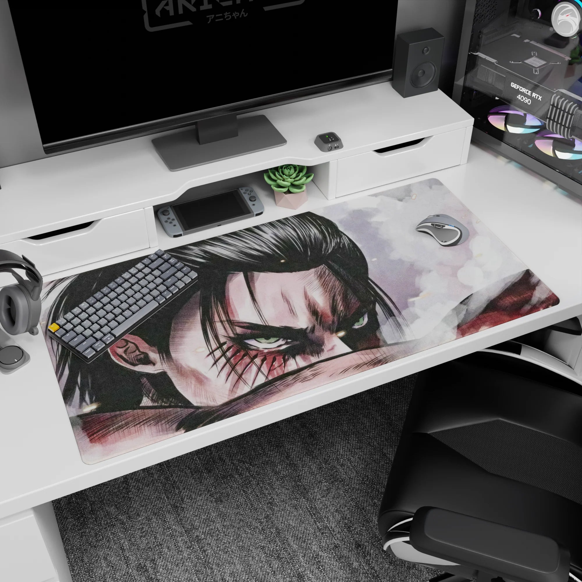 Attack on Titan - Anime Mouse Pad and Desk Pad - Eren’s Wrath - AniChan