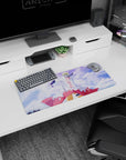 28x12 inches Naruto Shippuden mouse pad featuring Naruto Uzumaki in Hokage cloak, wind swirl and courage.