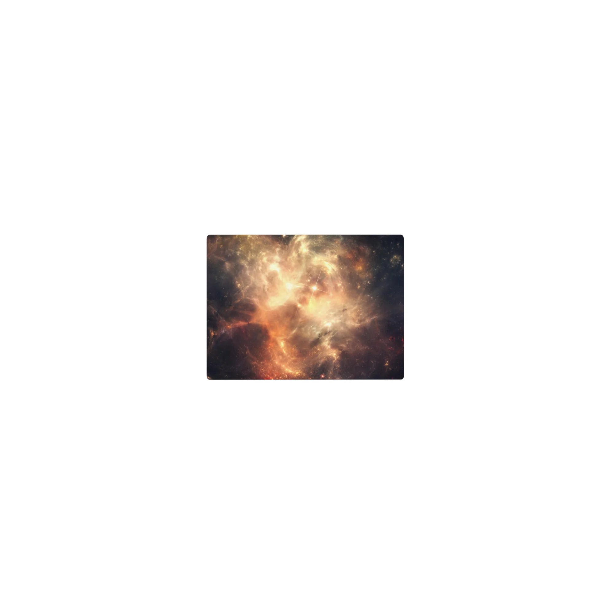 Classic 14x10 inches mouse pad with abstract nebula swirl and scattered starburst pattern.