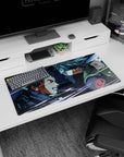 32x16 inches Naruto Shippuden mouse pad showing Obito Uchiha vs Kakashi Hatake, glowing Sharingan clash.