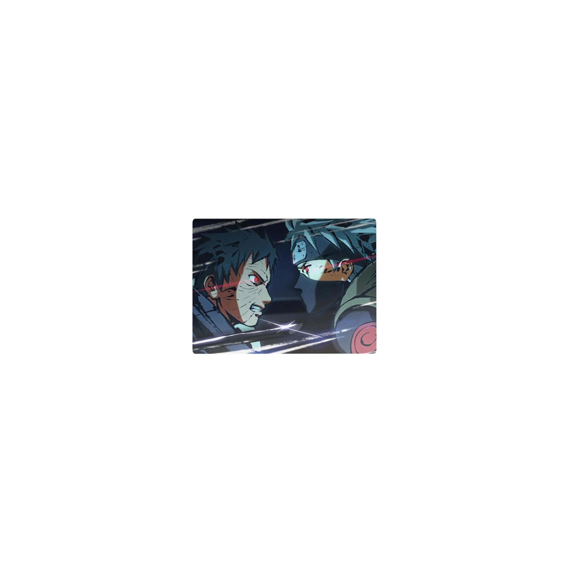 Classic anime mouse pad 14x10 inches with gritty linework, scratched textures, and fast action design.