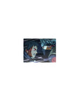 Classic anime mouse pad 14x10 inches with gritty linework, scratched textures, and fast action design.