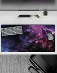 Midnight-to-violet purple mouse pad 32x16 inches with dreamy cotton-candy hues and calm mood.