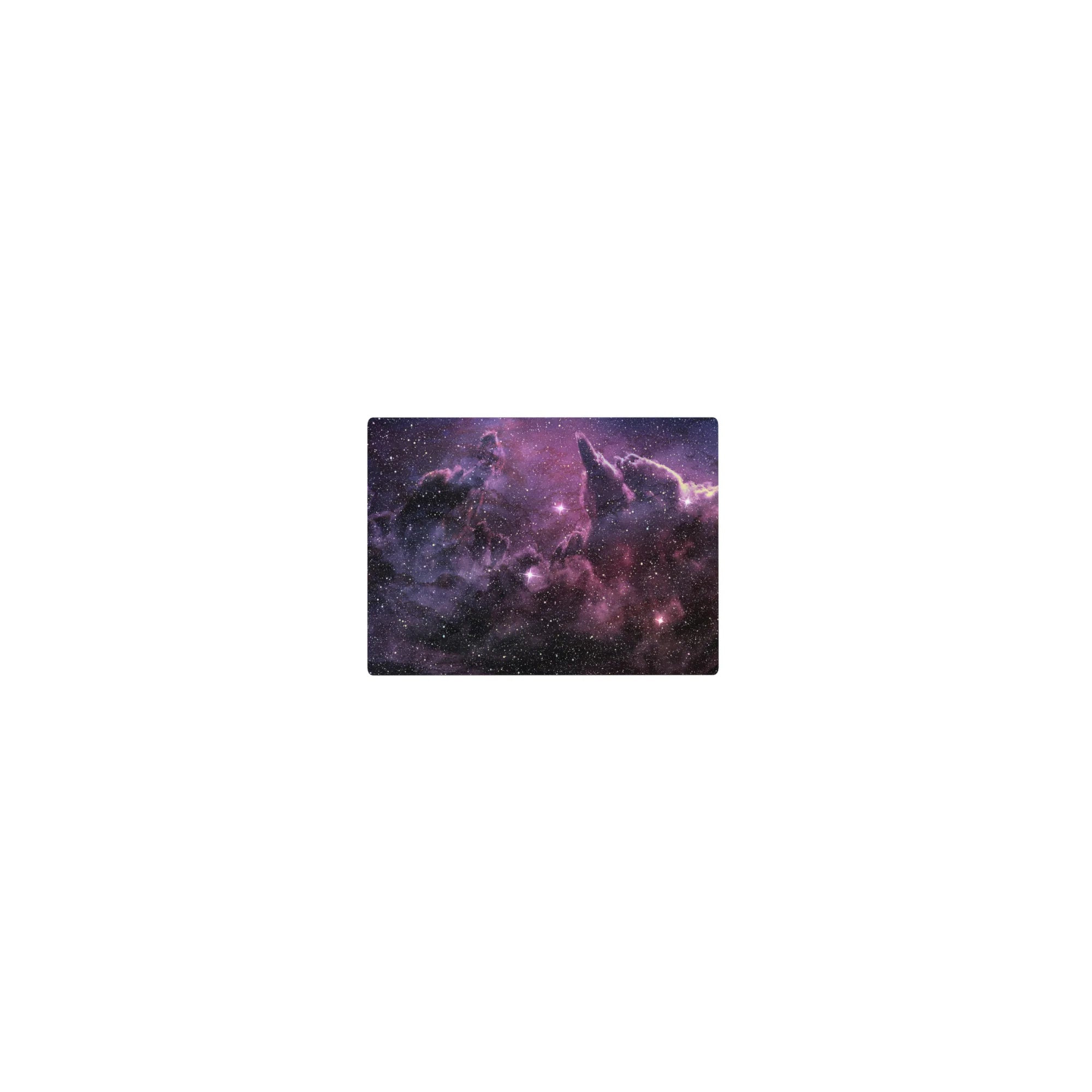 Classic 14x10 inches mouse pad with marbled nebula swirl design and starry twinkles for desk setups.