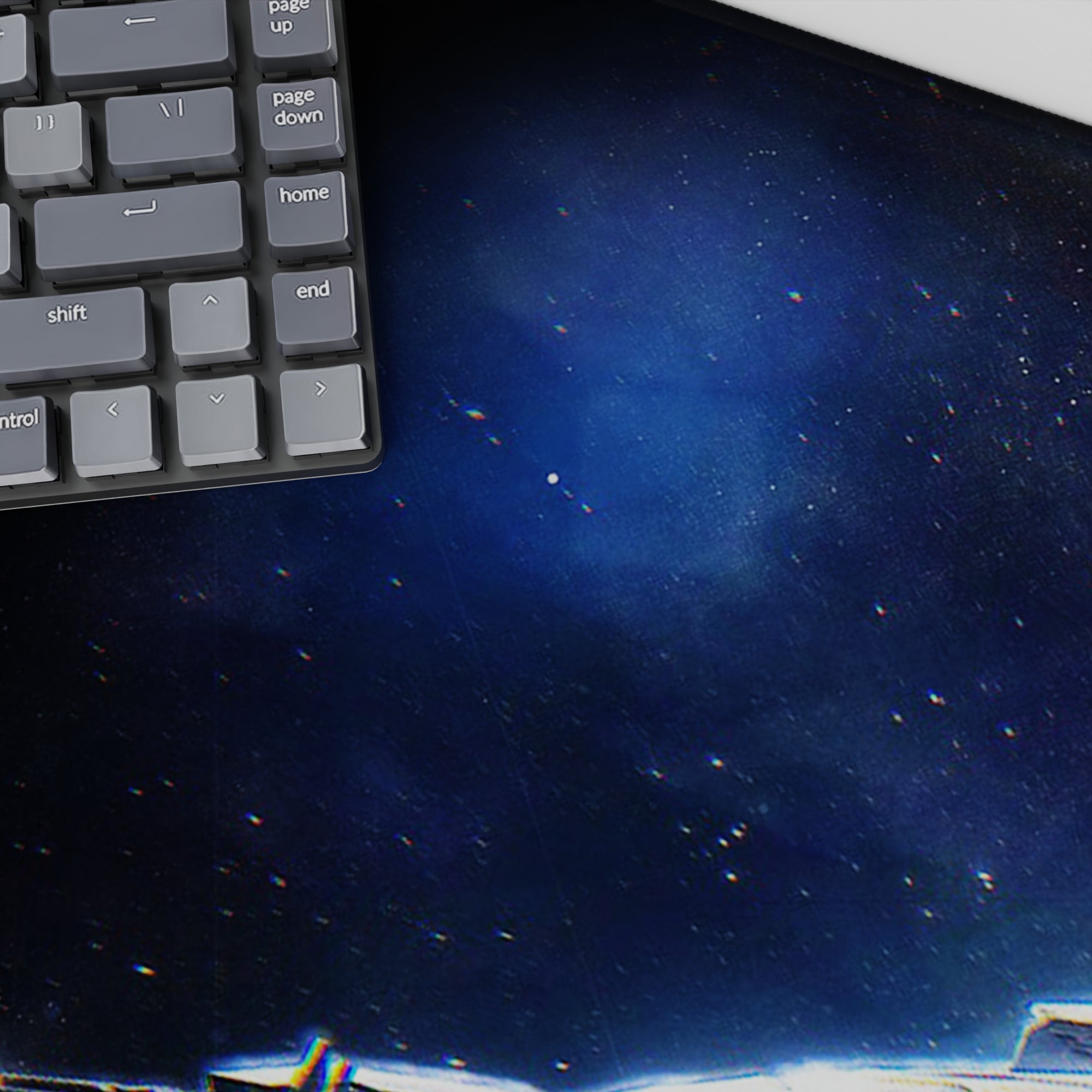 Midnight Starship Glide - Space Mouse Pad and Desk Pad – AniChan