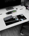 28x12 inches Boruto mouse pad showing Boruto’s calm stare with katana ready, stealthy cloak behind him.