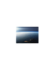 Classic 14x10 inches mouse pad with serene sunrise above clouds and a small space station silhouette.