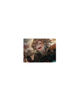 Classic anime girl mouse pad 14x10 inches with Tanya in military gear, bullets swirling, compact desk pad.