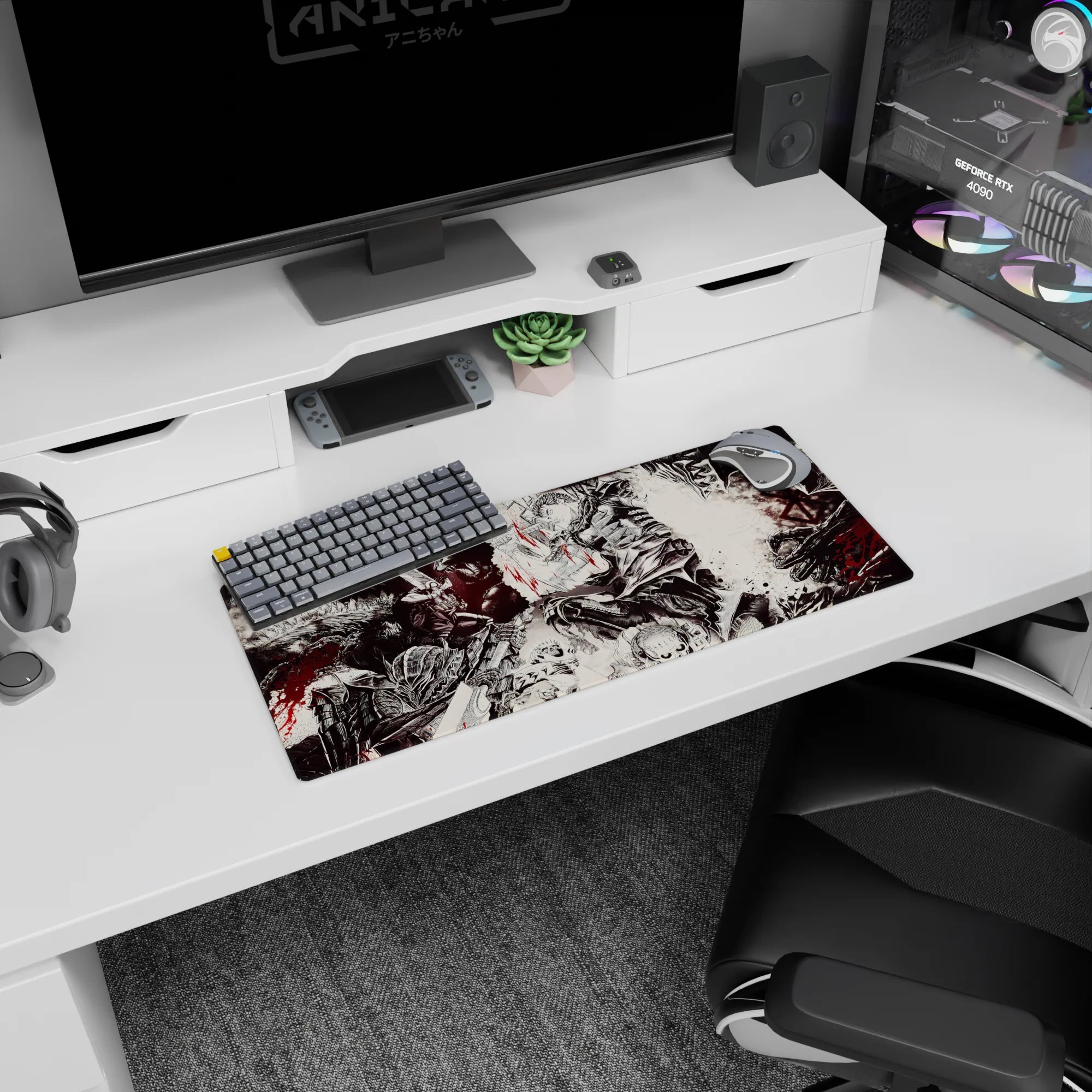 Berserk Deskmat | Mousepad | Deskpad - Fury Unleashed - AniChan