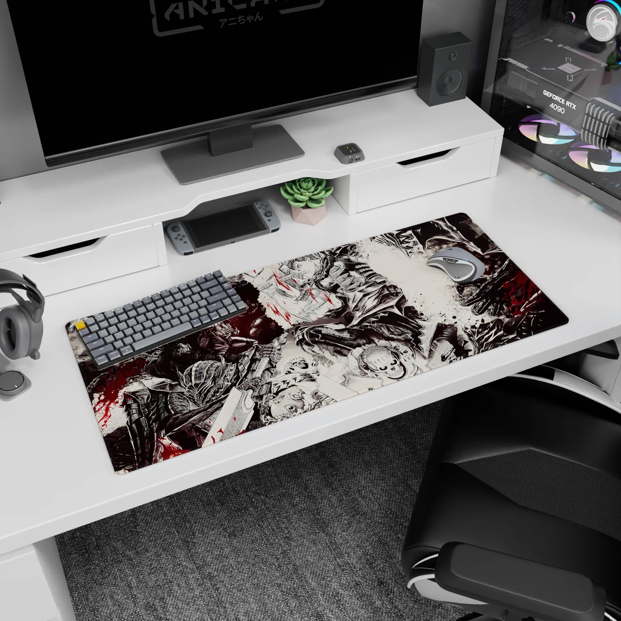 Berserk Deskmat | Mousepad | Deskpad - Fury Unleashed - AniChan