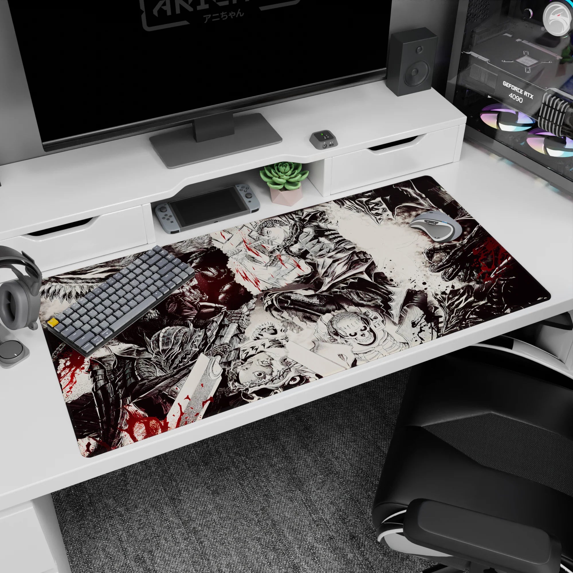 Berserk Deskmat | Mousepad | Deskpad - Fury Unleashed - AniChan