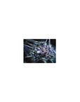 Classic anime mouse pad 14x10 inches with 00 Gundam in hero pose, blades out, glowing thrusters.