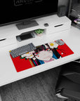 28x12 inches Kakegurui mouse pad showing Yumeko Jabami’s hypnotic stare, rainbow eyes, playful menace.