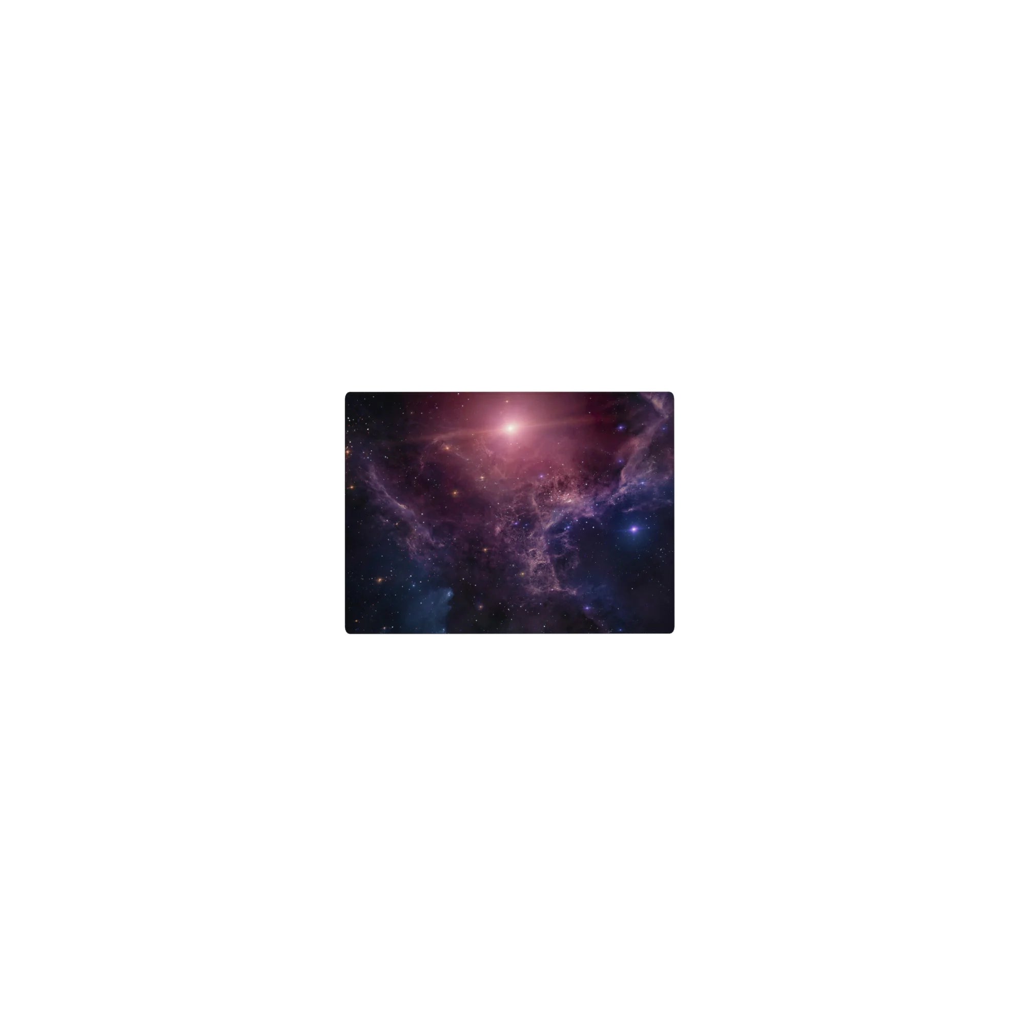 Classic 14x10 inches mouse pad with a dreamy nebula starfield, scattered starlight, and painted cloud texture.