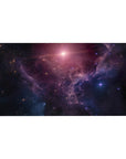 Cosmic nebula starfield desk pad, smooth surface, 40x20 inches.