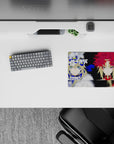 Anime girl mouse pad 14x10 inches in cobalt blue, velvet black, and crimson for a soft but intense vibe.