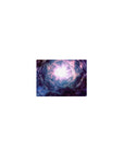 Galaxy whirlpool design mouse pad, classic 14x10 inches, star-speckled and cloudy spiral art.