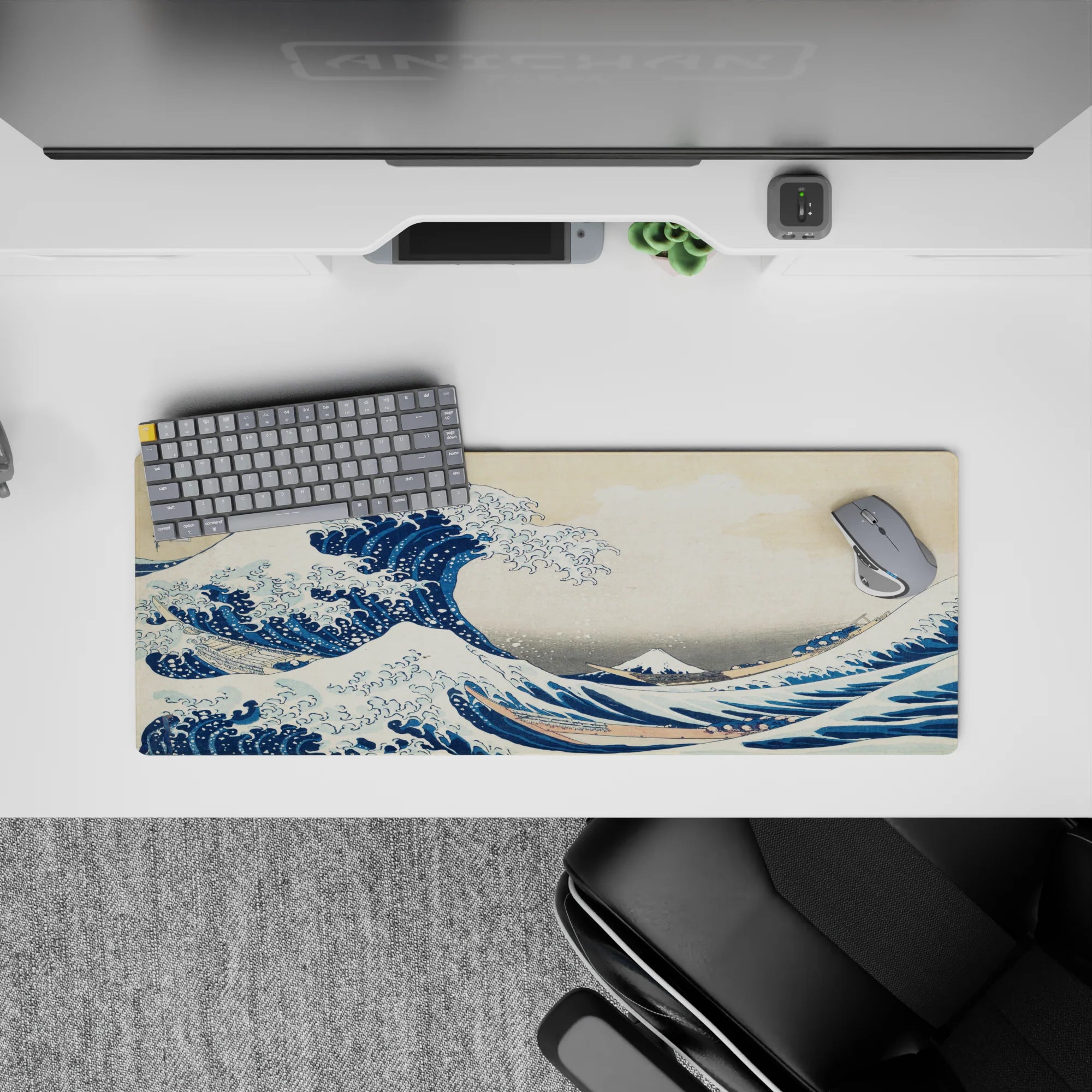 Zen-Japan Deskmat | Mousepad | Deskpad - Great Wave Harmony - AniChan