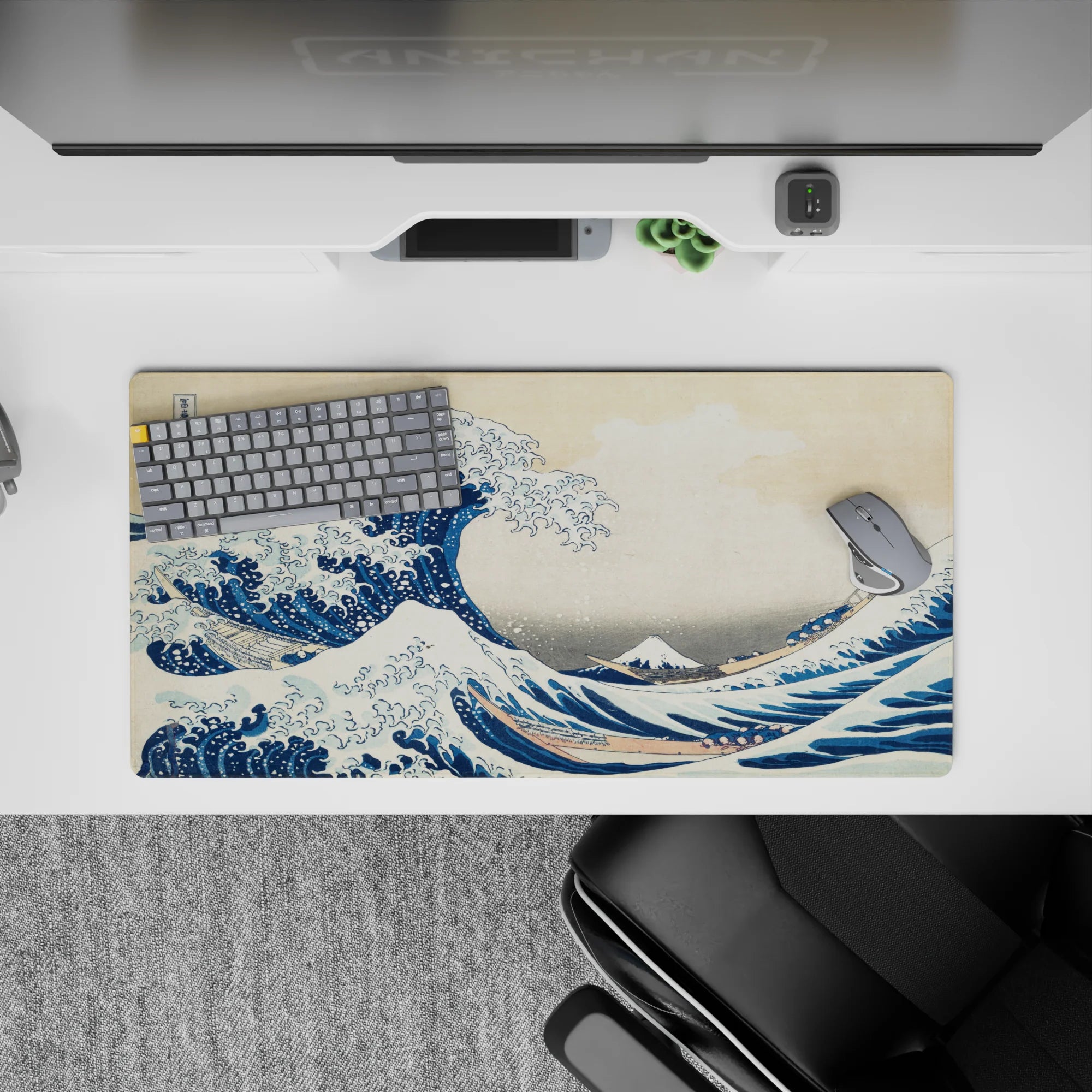 Zen-Japan Deskmat | Mousepad | Deskpad - Great Wave Harmony - AniChan