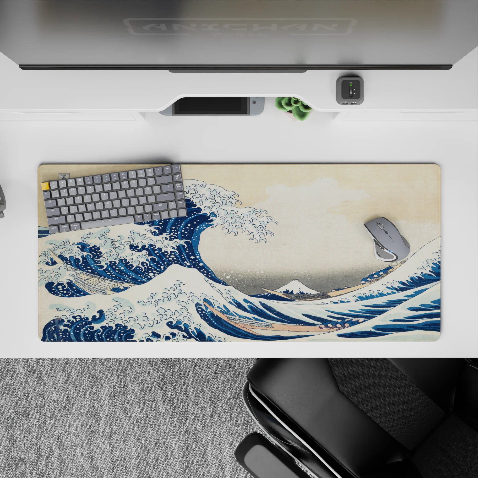 Zen-Japan Deskmat | Mousepad | Deskpad - Great Wave Harmony - AniChan