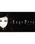 40x20 inches anime girl desk pad with Re-L Mayer portrait on inky black and worn purple background.