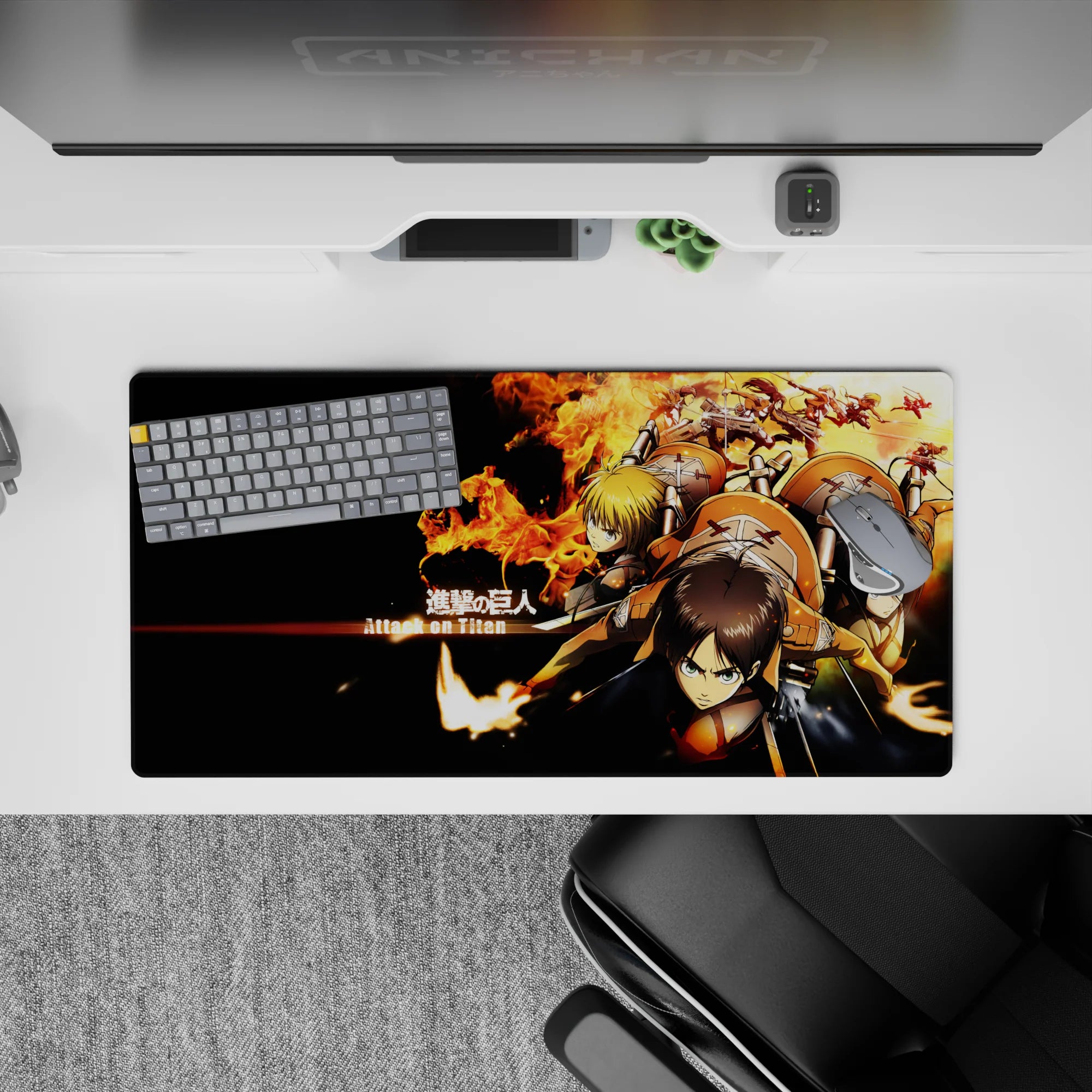 Attack on Titan - Anime Mouse Pad and Desk Pad - Survey Corps Charge - AniChan