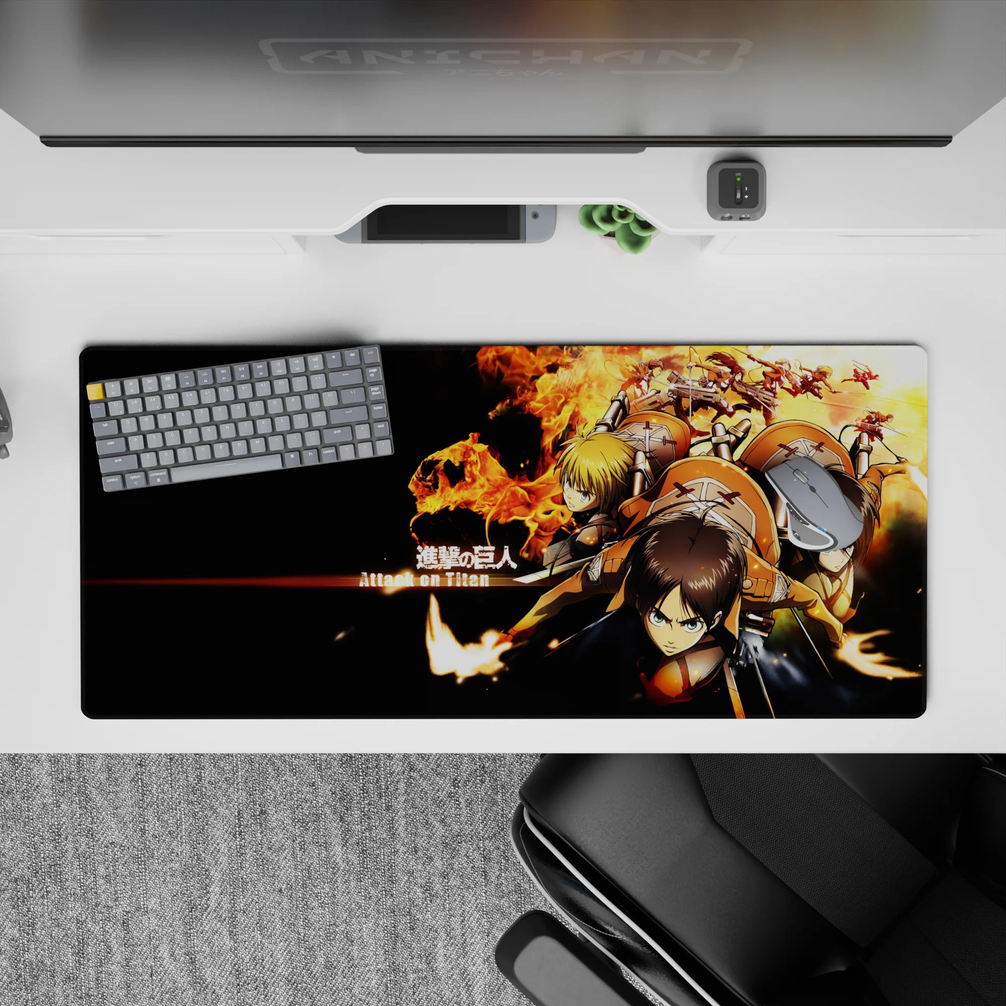 Attack on Titan - Anime Mouse Pad and Desk Pad - Survey Corps Charge - AniChan