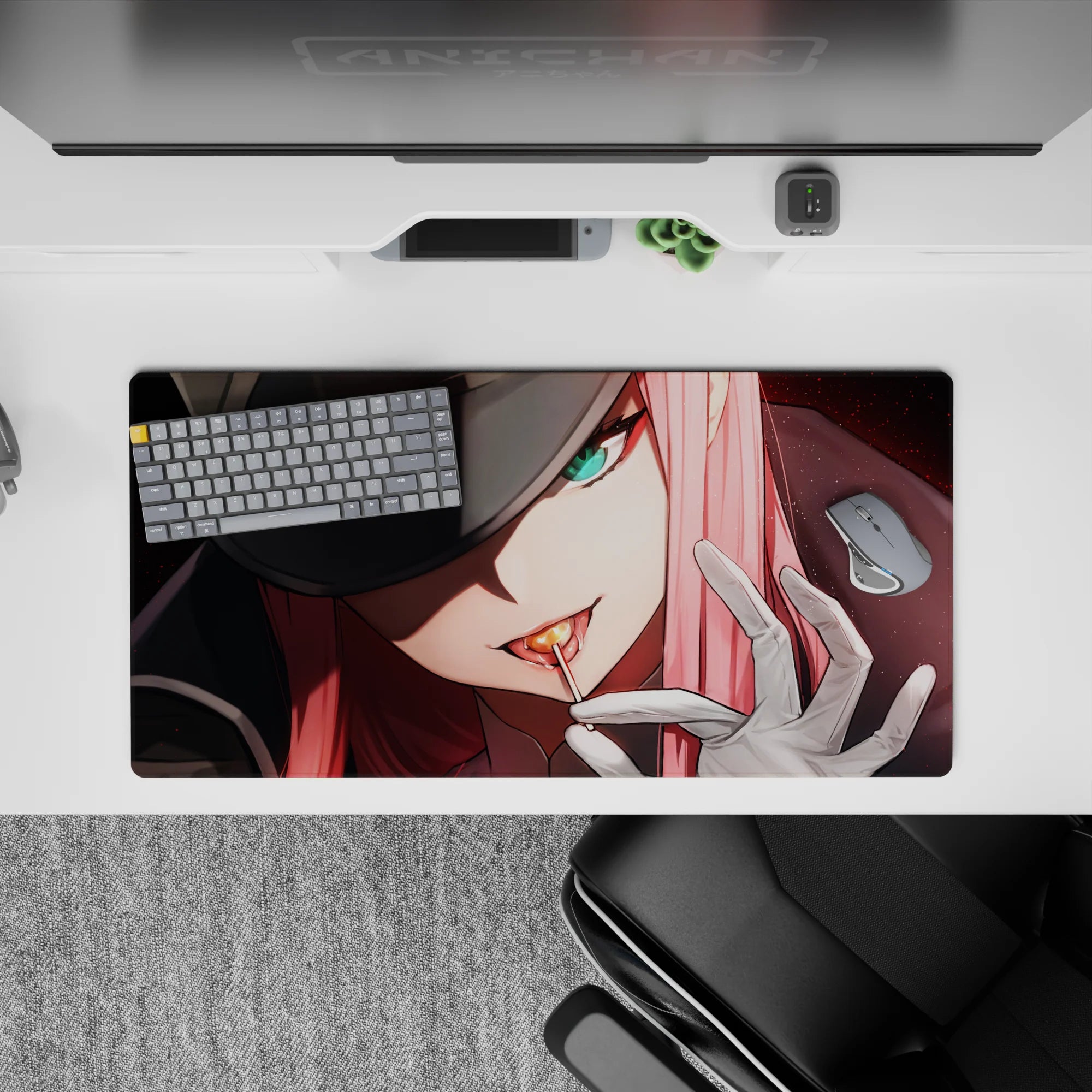 Darling In The Franxx - Anime Mouse Pad and Desk Pad - Commander&#39;s Glare - AniChan