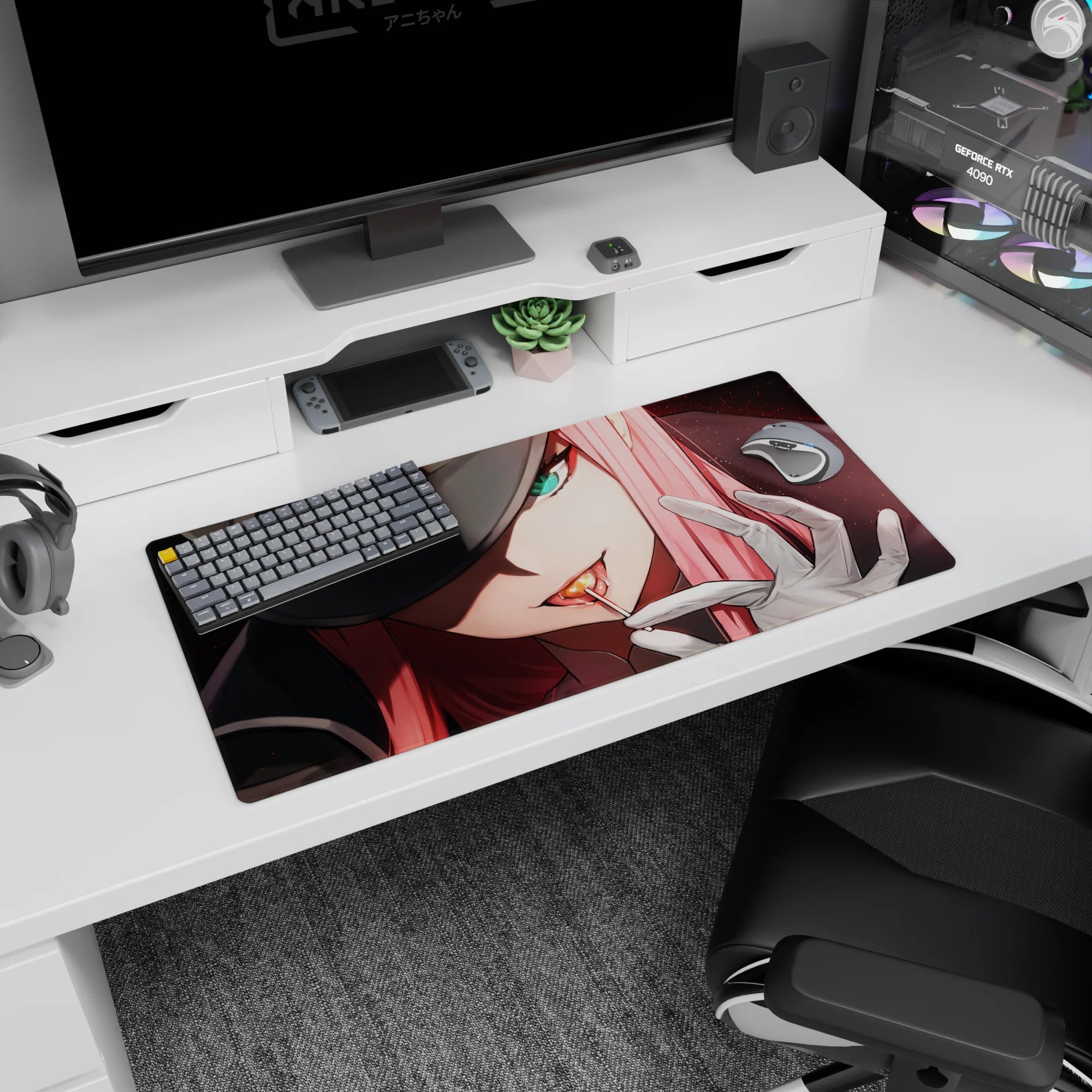 Darling In The Franxx - Anime Mouse Pad and Desk Pad - Commander&#39;s Glare - AniChan